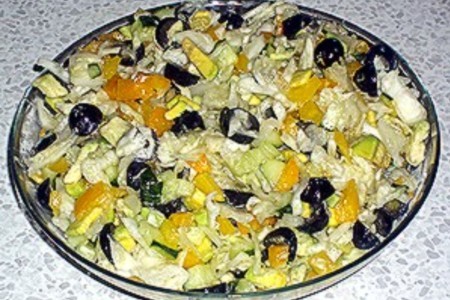 Салат с капустой и маслинами: шаг 5