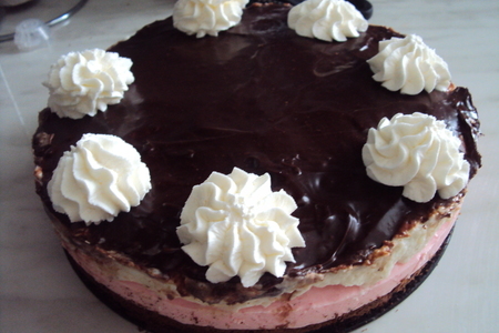 Клубничный торт с шоколадной глазурью для самой-самой девушки!.. :): шаг 11