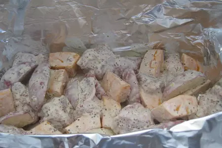 Мясо  запечённое с овощами в горчичном соусе.: шаг 3