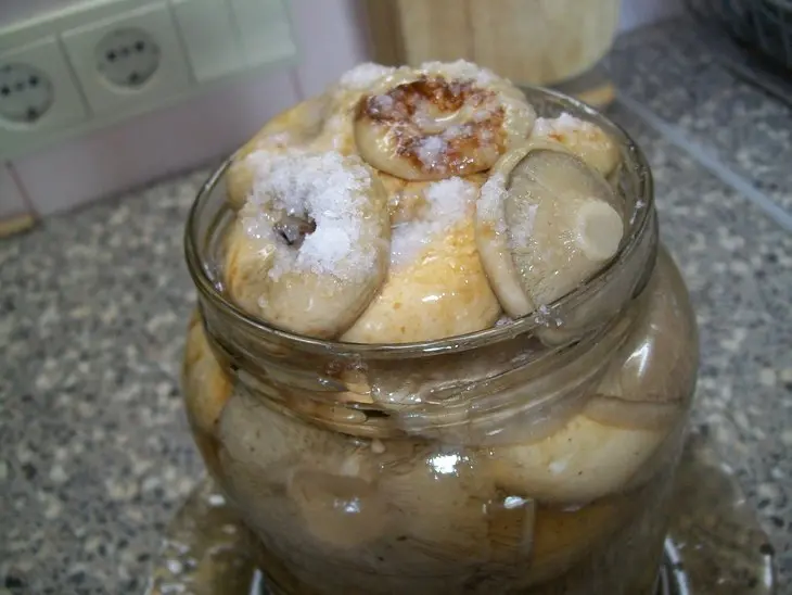 Опята маринованные и салатик из них: шаг 5