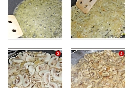 Блинчики фаршированные грибами с соусом бешамель: шаг 3