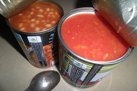 Томатный суп с фасолью и клецками с пармезаном: шаг 1