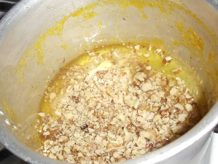 Тарт с фейхоа под апельсиново-ореховой глазурью: шаг 7