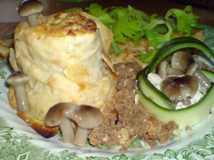 Закуска   "лукошко с грибами": шаг 7