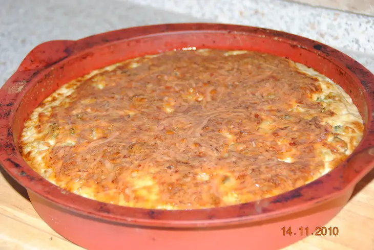Лоранский пирог с  грибами,ветчиной и брокколи: шаг 8