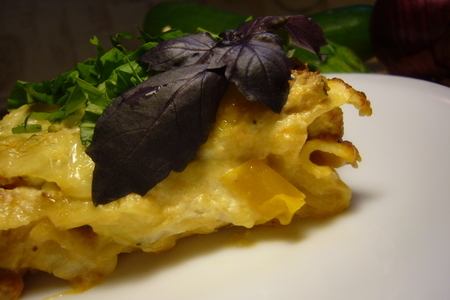 Овощная лазанья с баклажановым дипом и тремя видами сыра.: шаг 4