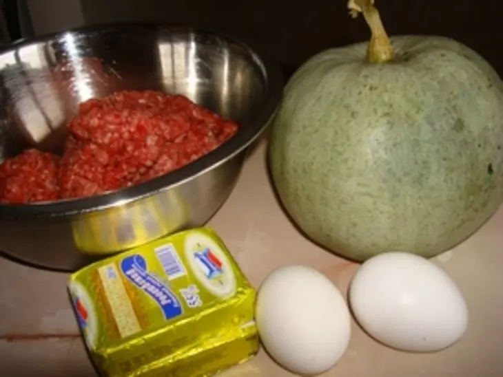 Мясные шапочки с тыквой: шаг 1