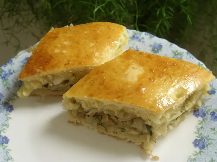 Капустный дрожжевой пирог: шаг 4