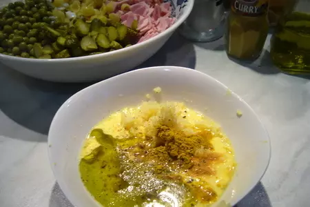 Макаронный салат “карри“ с экзотической заправкой: шаг 3