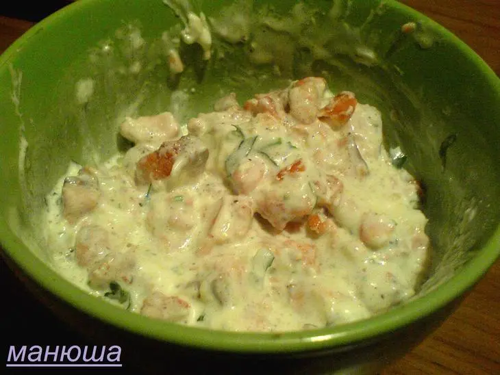 Лумакони с лососем и сырным кремом: шаг 4