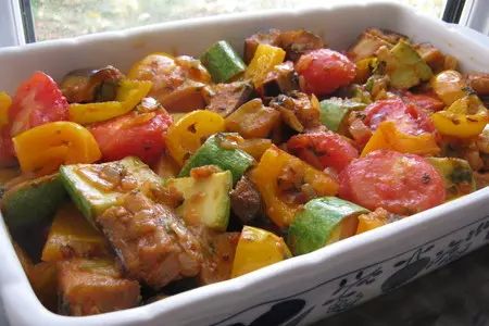 Рататуй , запечённый под сырной корочкой(roasted ratatoulle).: шаг 10