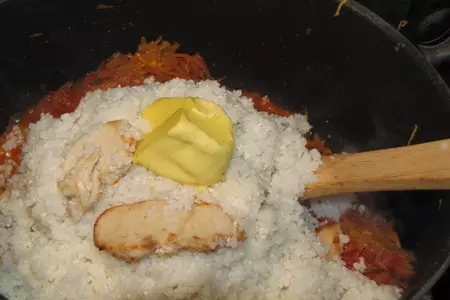 Рассыпчатая  каша из кукурузной крупы и тыквы: шаг 3
