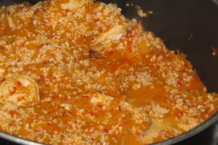 Рассыпчатая  каша из кукурузной крупы и тыквы: шаг 4