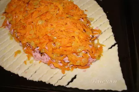 Пирог с рыбой и ананасом: шаг 6