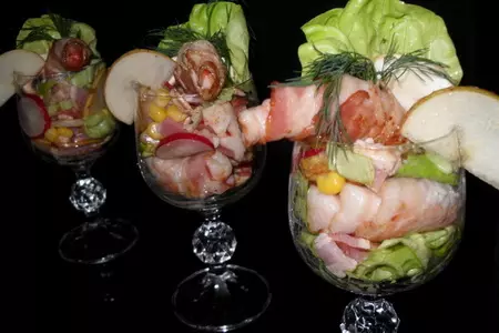 Салат "креветки от-кутюр": шаг 10
