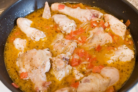 "poulet d'arles" - цыпленок с баклажанами: шаг 5