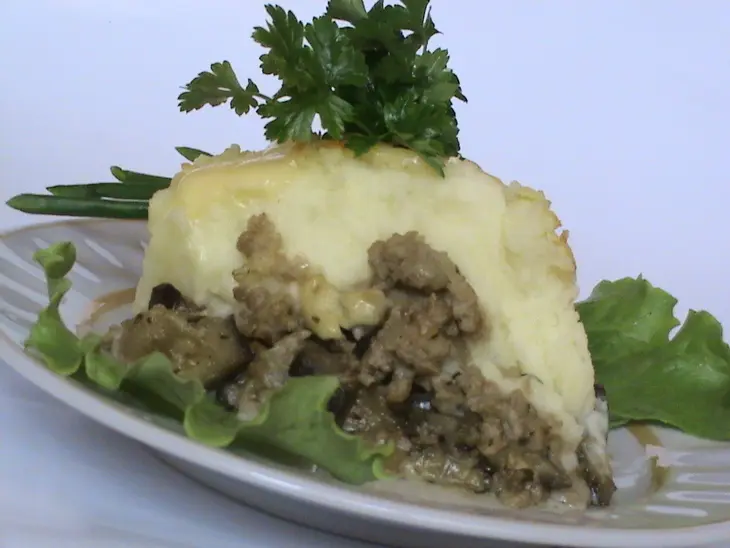 Картофельная запеканка с фаршем, мятой и брынзой: шаг 6