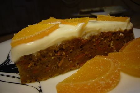 Яблочно - морковный пирог - торт с кремом из рикотты. (без яиц).: шаг 5