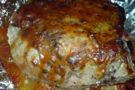 Запечённая с курагой и яблоками  пряная свинина: шаг 7