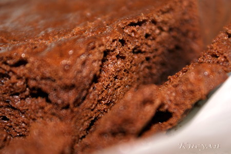Ванильное шоколадное фондю с шоколадным бисквитом из микроволновки: шаг 7