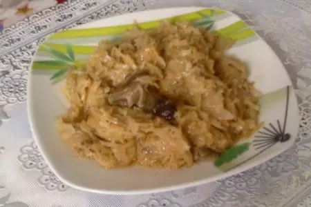 Капуста, тушёная с маслятами.: шаг 9