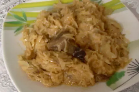 Капуста, тушёная с маслятами.: шаг 10