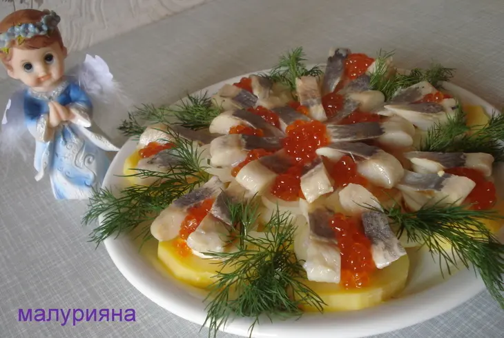 Салат "селёдка в раю": шаг 9