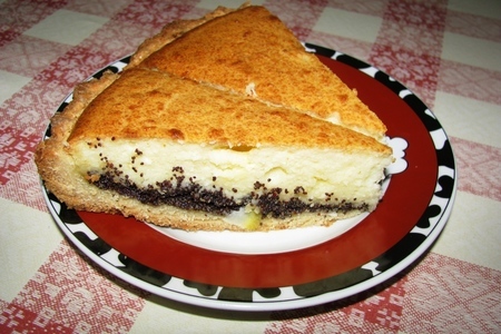Творожно-апельсиновый пирог с "чёрной икрой" :) или яркой маковой прослойкой: шаг 7