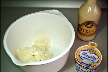 Медовые корзиночки с сырно-шоколадным кремом "яблоки на снегу".: шаг 8