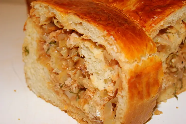 Пирог с капустой и тунцом.: шаг 6