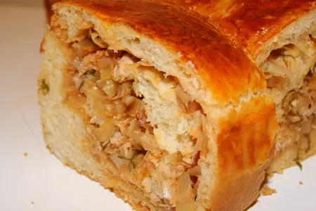 Пирог с капустой и тунцом.: шаг 6