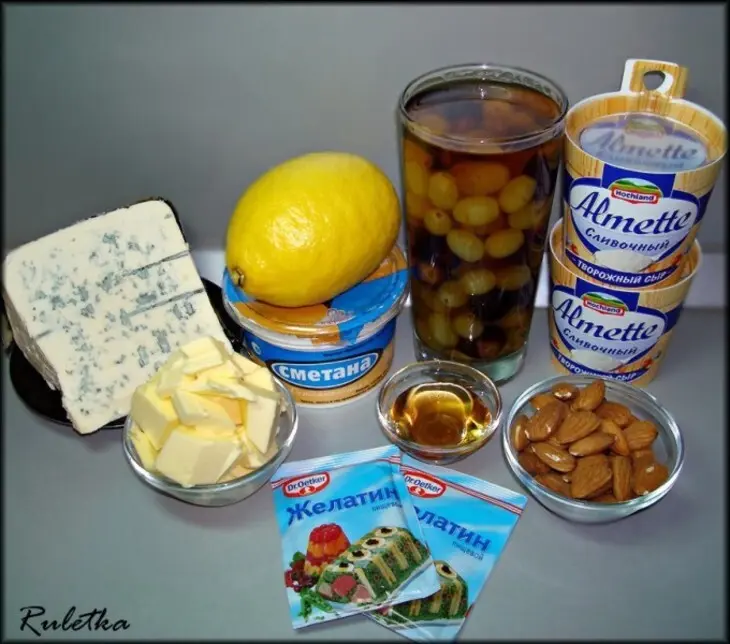 Коньячный сыр с виноградом: шаг 3