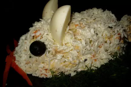 Салат "кролик" (год кролика): шаг 3