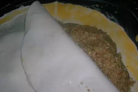 Ореховый пирог  с горькой шоколадной глазурью: шаг 8