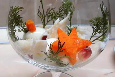 Порционный заливной судак с осьминогами. вкусное украшение праздничного стола!: шаг 4