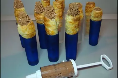 Трубочки из слоёного теста с шоколадным кремом "вкус моего детства".: шаг 12
