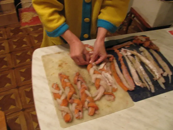 Рыбные "косички": шаг 7