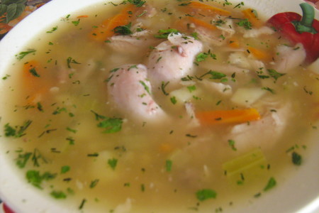 Суп с чечевицей,курицей и овощами.: шаг 5
