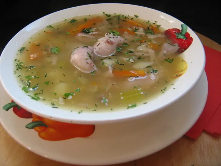 Суп с чечевицей,курицей и овощами.: шаг 6