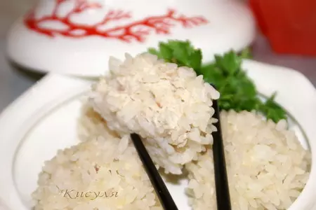 "жемчужные шарики" (куриные шарики в рисовой оболочке): шаг 12
