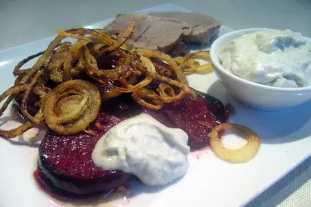 Запеченная пикантная свекла с соусом-дипом из горгонзолы (свекла как гарнир): шаг 9