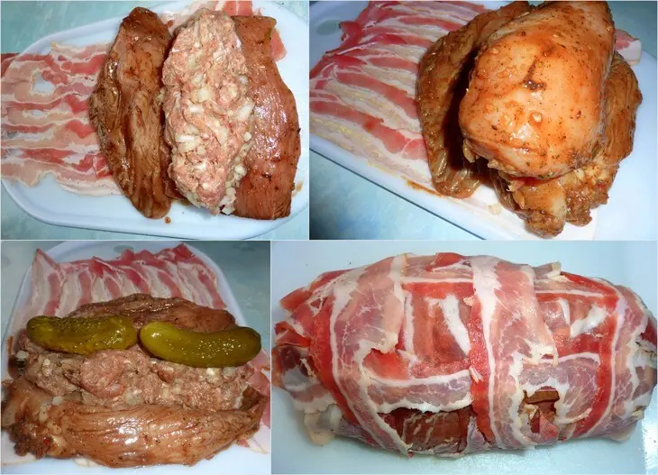 Рулет из индейки мясо-мясо-огурец: шаг 1
