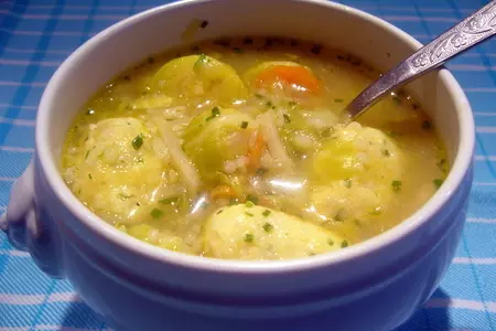 Густой перловый суп с брюссельской капустой и сырными клецками: шаг 8