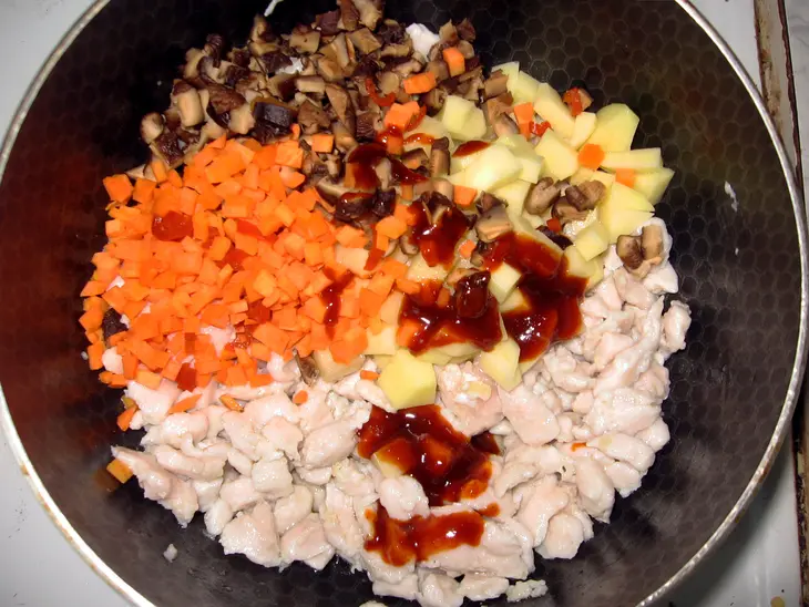 Жареные кусочки курицы по китайски: шаг 6