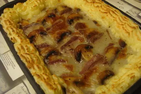 Язык запеченный с грибами и картошечкой: шаг 6