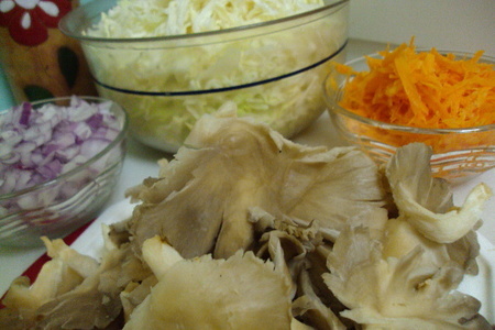 Картофельный рулет с капустой и грибами: шаг 1