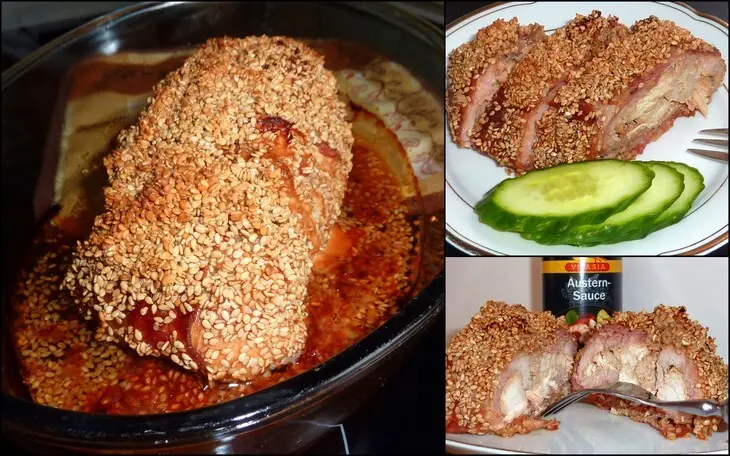 Мясной рулет на азиатский манер, типо по китайски: шаг 2