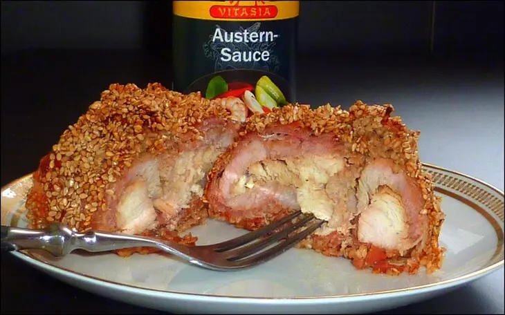 Мясной рулет на азиатский манер, типо по китайски: шаг 4