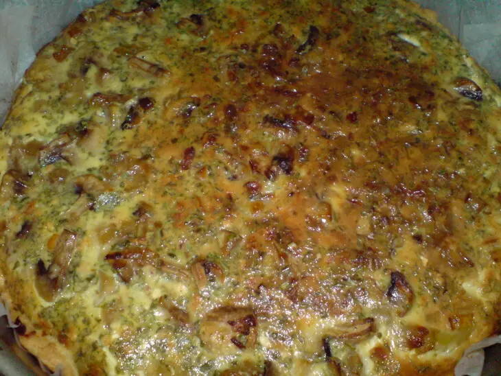 Открытый пирог с грибами и картофелем: шаг 7