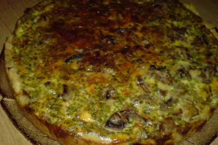 Открытый пирог с грибами и картофелем: шаг 8